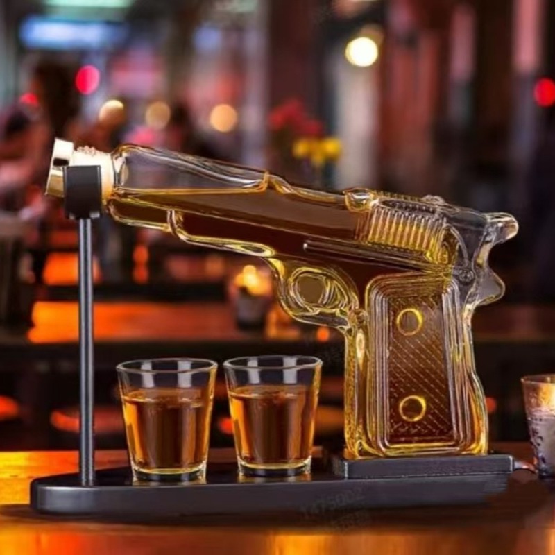 Glass Decanter Whiskey - 샌드호크 글래스 피스톨 디캔터 위스키 보드카
