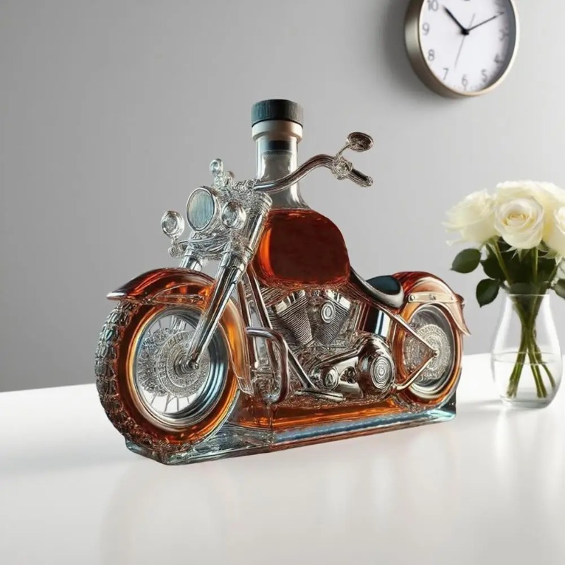 Glass Decanter Whiskey - 오토바이 스타일 위스키 디캔터, 수제 유리