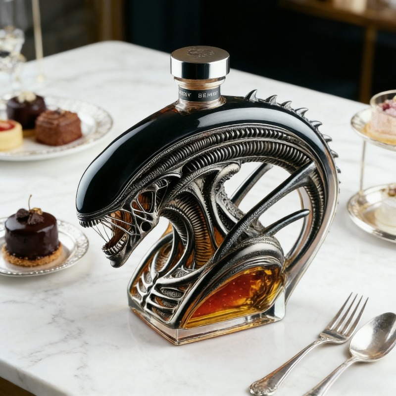 Glass Decanter Whiskey - 외계인 제노모프 모양 위스키 디캔터, 공상과학