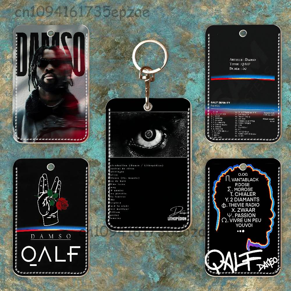 Leather Card Wallet - D-Damso Qalf 직사각형 카드 케이스 키체인