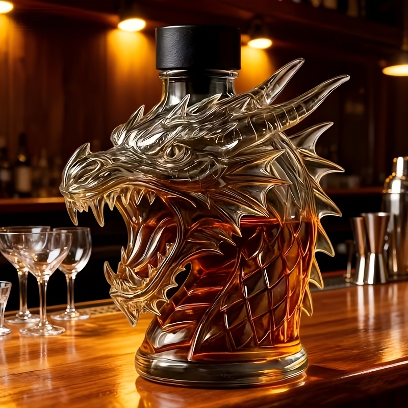 Glass Decanter Whiskey - 드래곤 헤드 와인 디캔터, 10.14온스 위스키