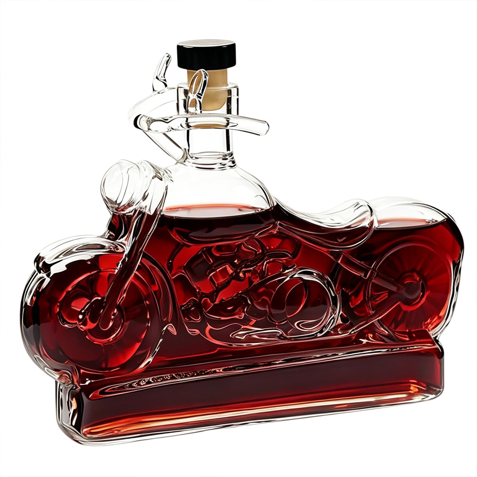 Glass Decanter Whiskey - 위스키 디캔터 병 310ml 빈티지 오토바이