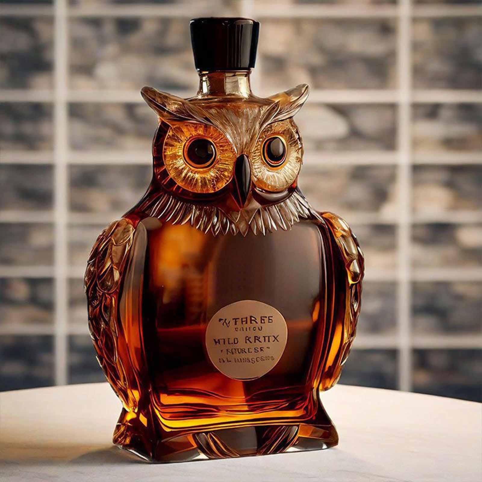 Glass Decanter Whiskey - 올빼미 모양 홈 바 디캔터 350ml