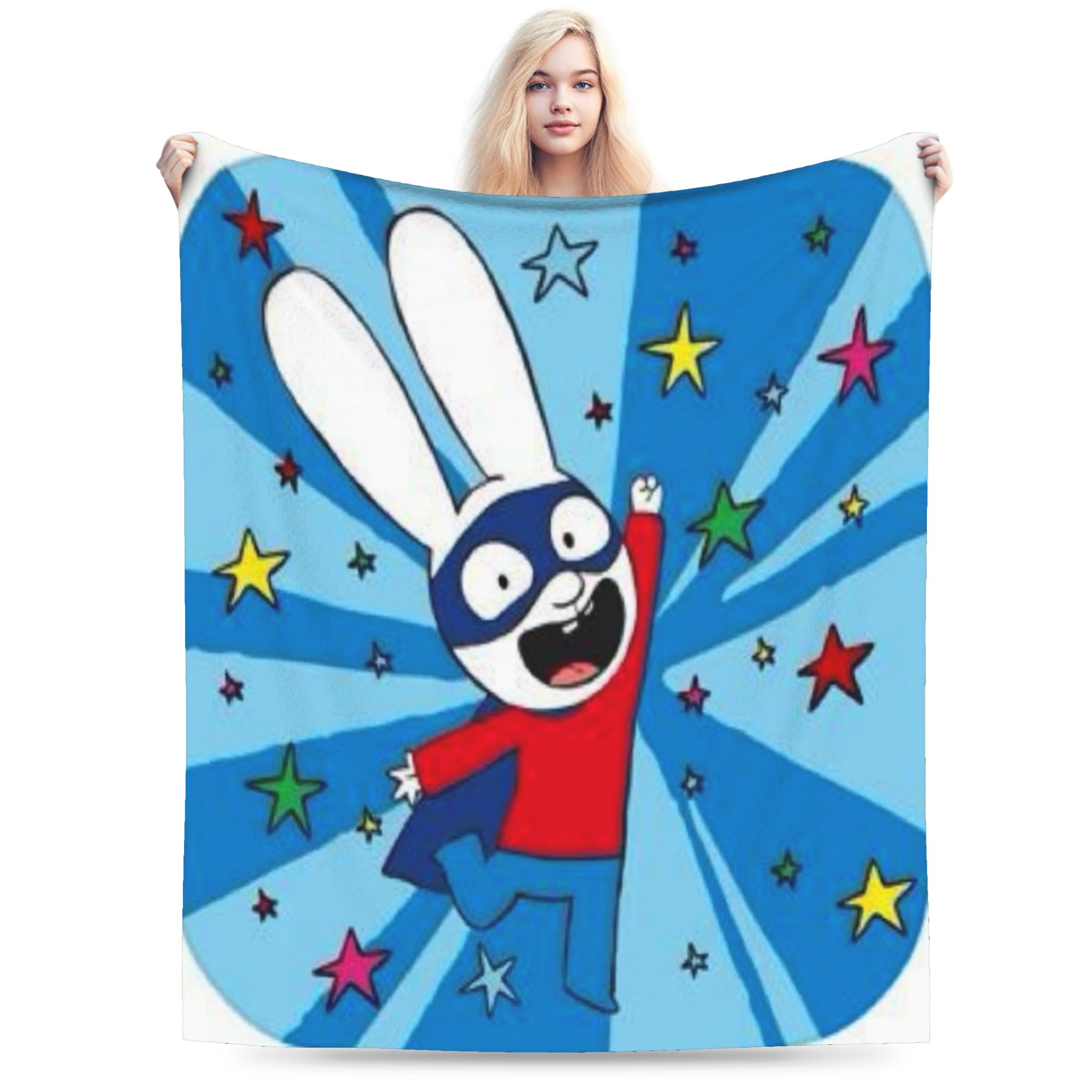 Cashmere Throw Blanket - S-사이먼 슈퍼 래빗 블랭킷 남녀공용 플란넬