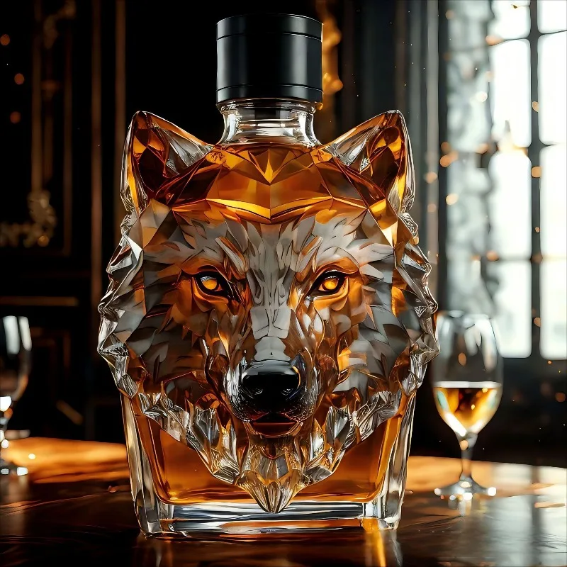고붕규산 유리 울프 헤드 술병 독창적인 모양의 디캔터  - Glass Decanter Whiskey 리뷰 및 가격