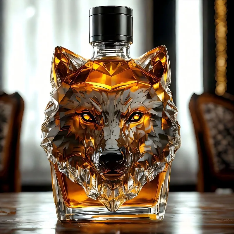 고붕규산 유리 울프 헤드 술병 독창적인 모양의 디캔터  - Glass Decanter Whiskey 리뷰 및 가격