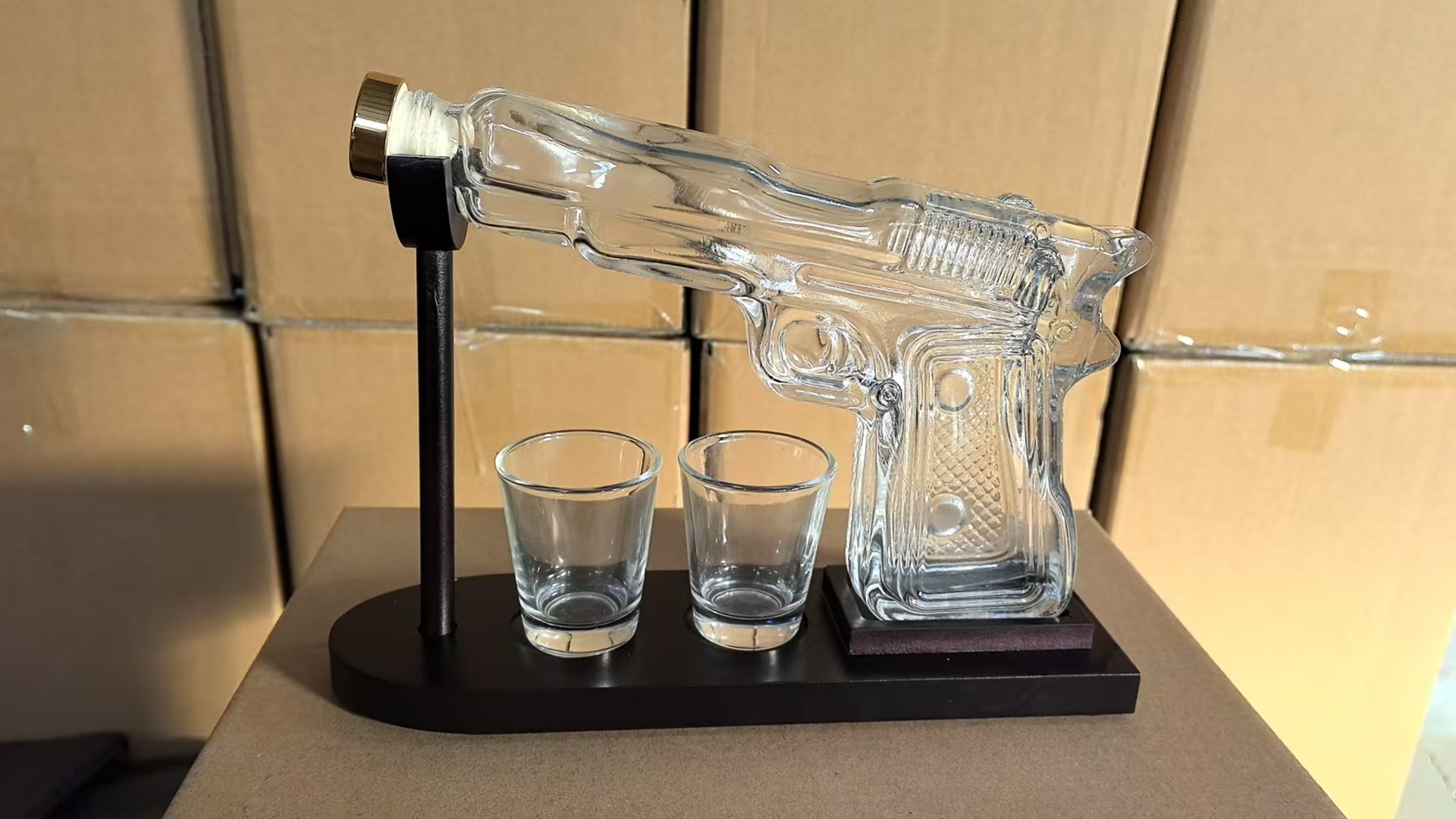 샌드호크 글래스 피스톨 디캔터 위스키 보드카 디스펜서  - Glass Decanter Whiskey 리뷰 및 가격