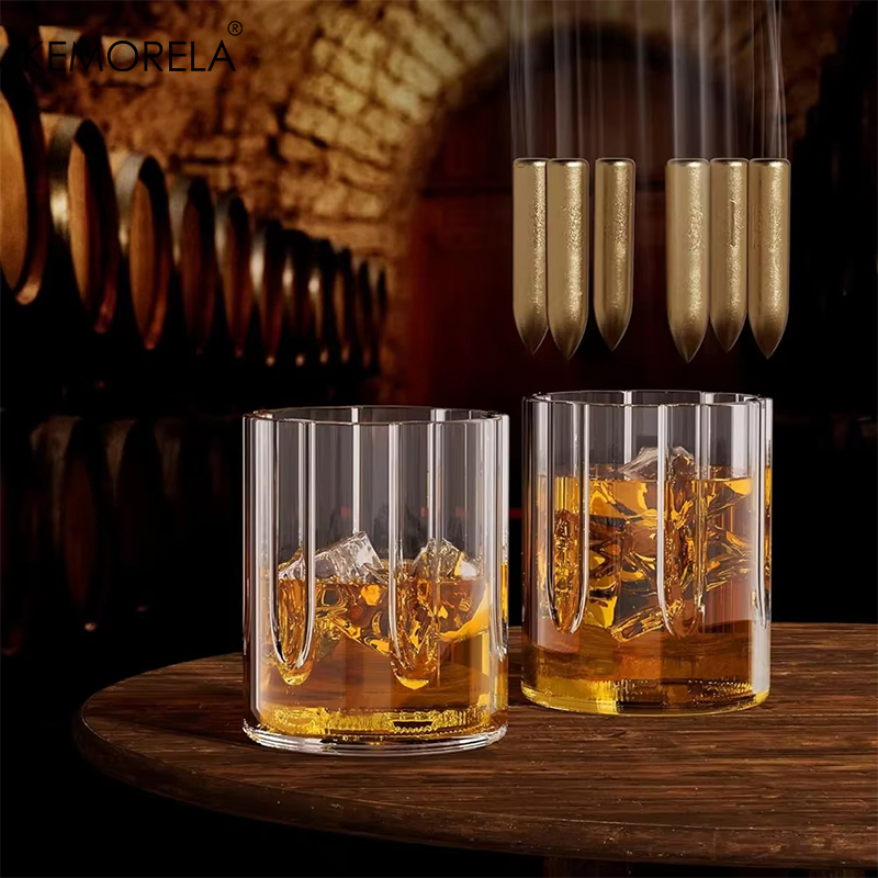 KEMORELA 리볼버 유리 디캔터 위스키 유리 세트, - Glass Decanter Whiskey 리뷰 및 가격