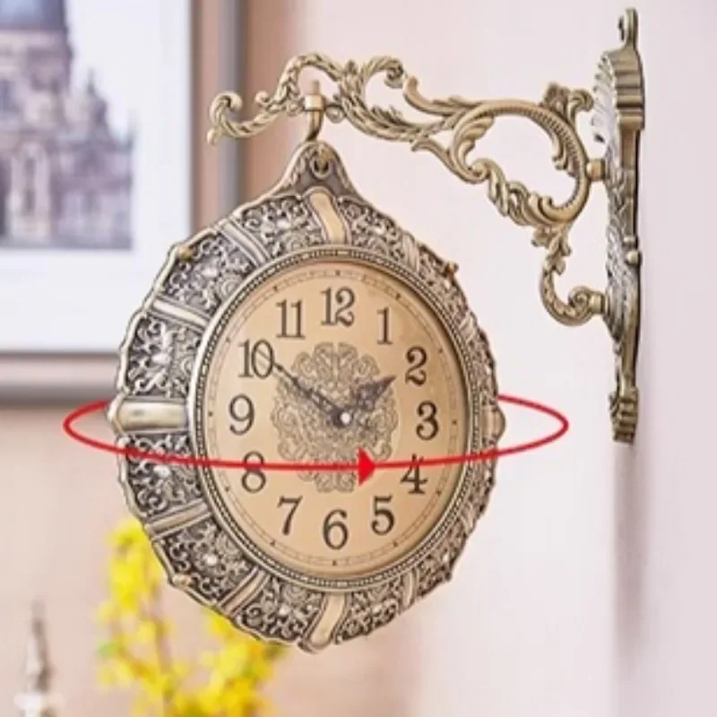 북유럽 복고풍 거실 벽시계 무소음 양면 고급스러운 창의 - Luxury Lifestyle Gifts 리뷰 및 가격